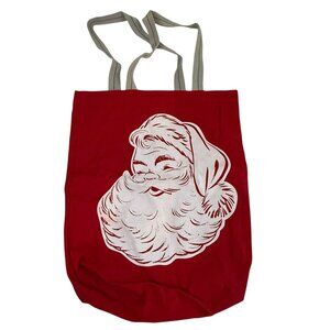 Hallmark Santa Claus Graphic Red Canvas Tote Bag 2021 VIP gift Retro Christmas